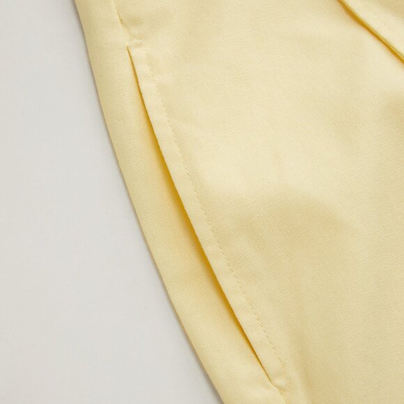 Wide-Leg Tailored Trousers – Soft Yellow - Picture 4 of 5